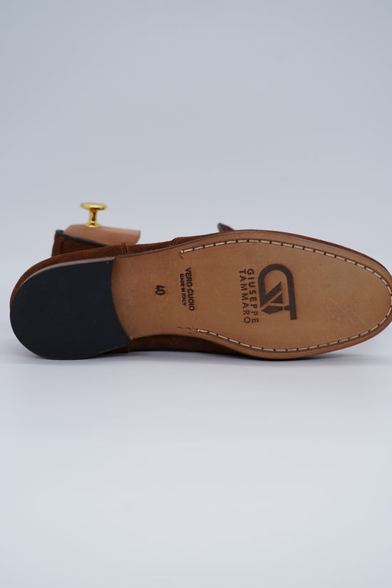 Mocassino inglese in camoscio bruciato