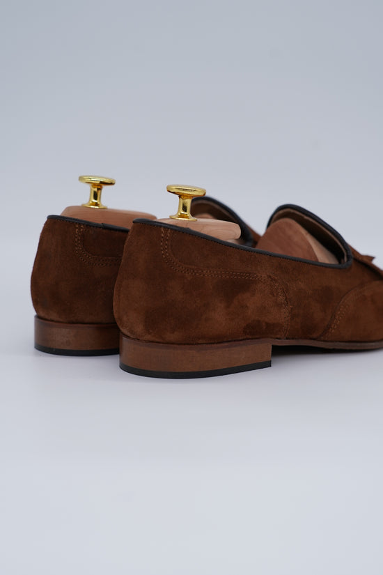 Mocassino inglese in camoscio bruciato