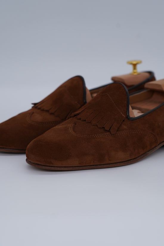 Mocassino inglese in camoscio bruciato