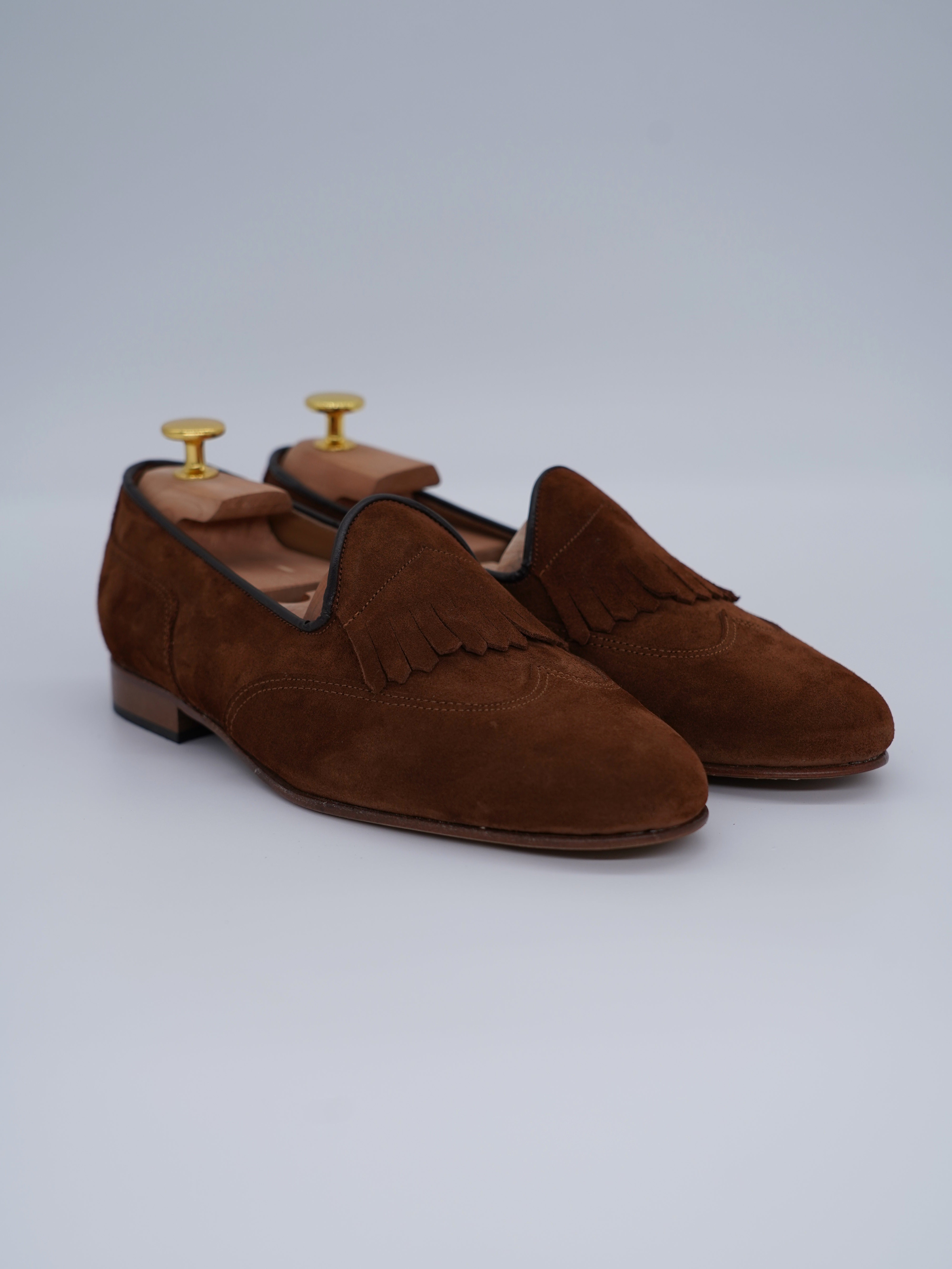 Mocassino inglese in camoscio bruciato