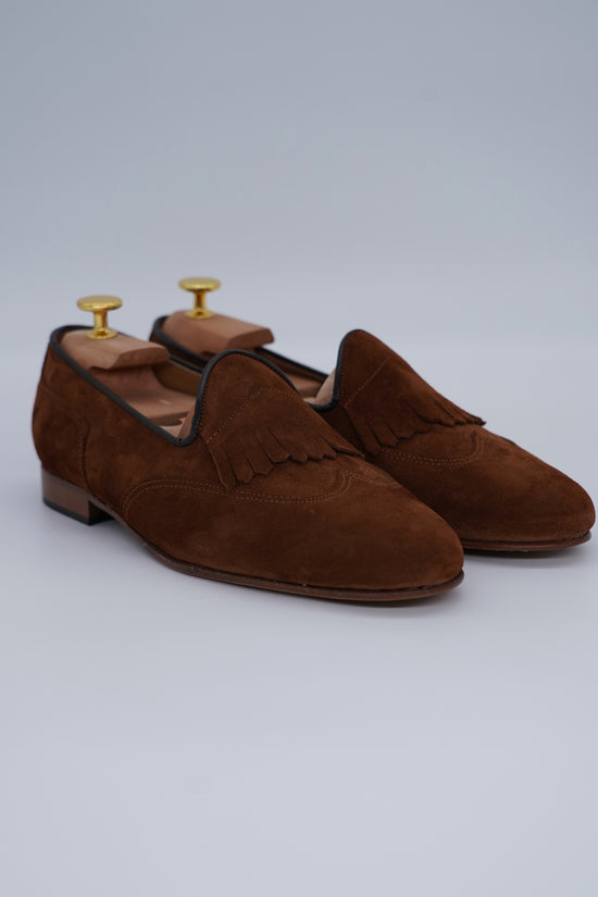 Mocassino inglese in camoscio bruciato