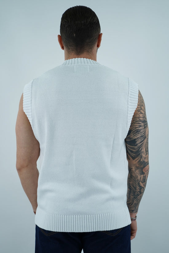 Gilet smacchinato bianco