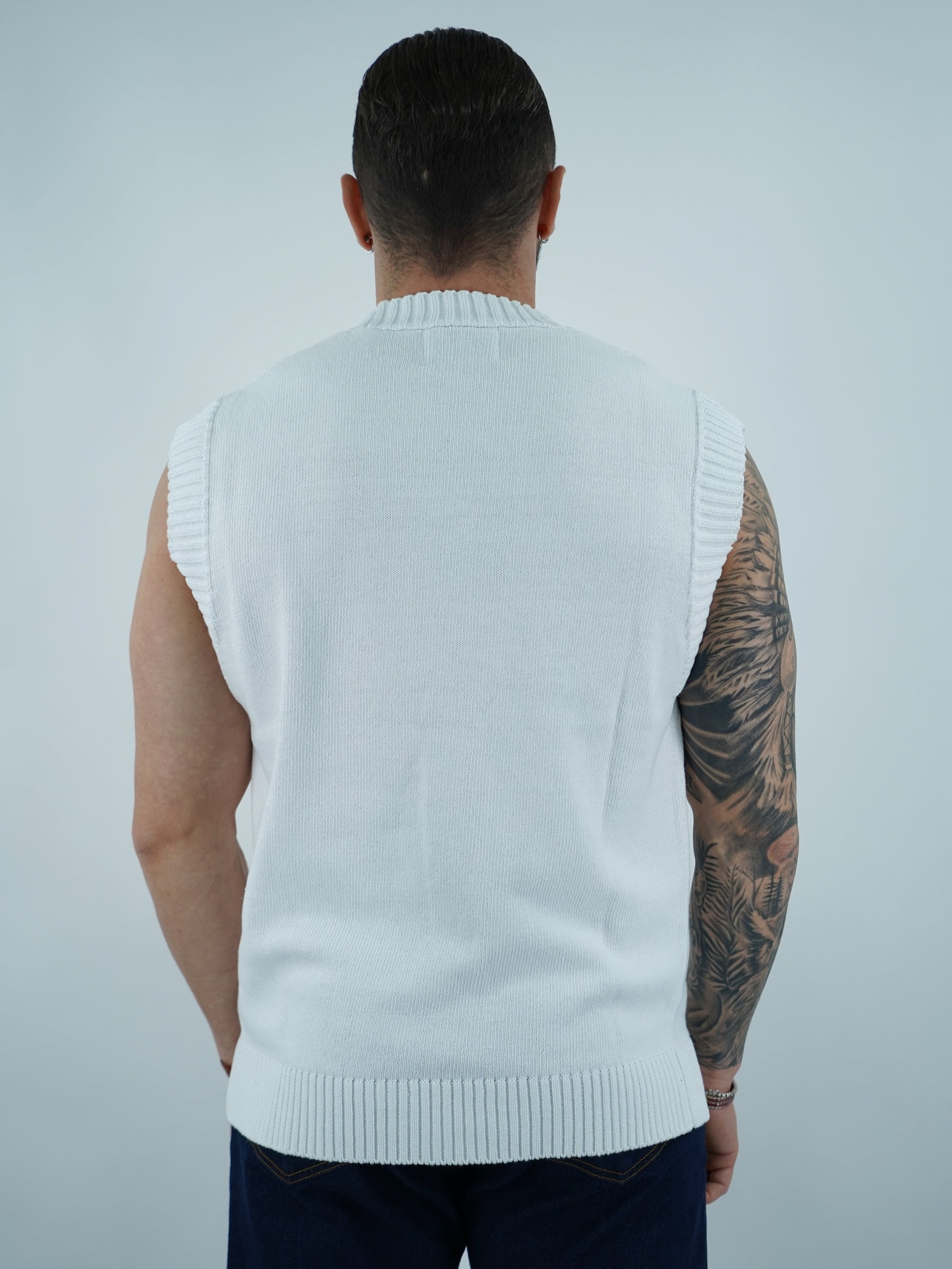 Gilet smacchinato bianco