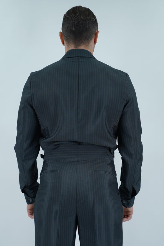 Giacca camicia doppiopetto petto napoli solaro nero