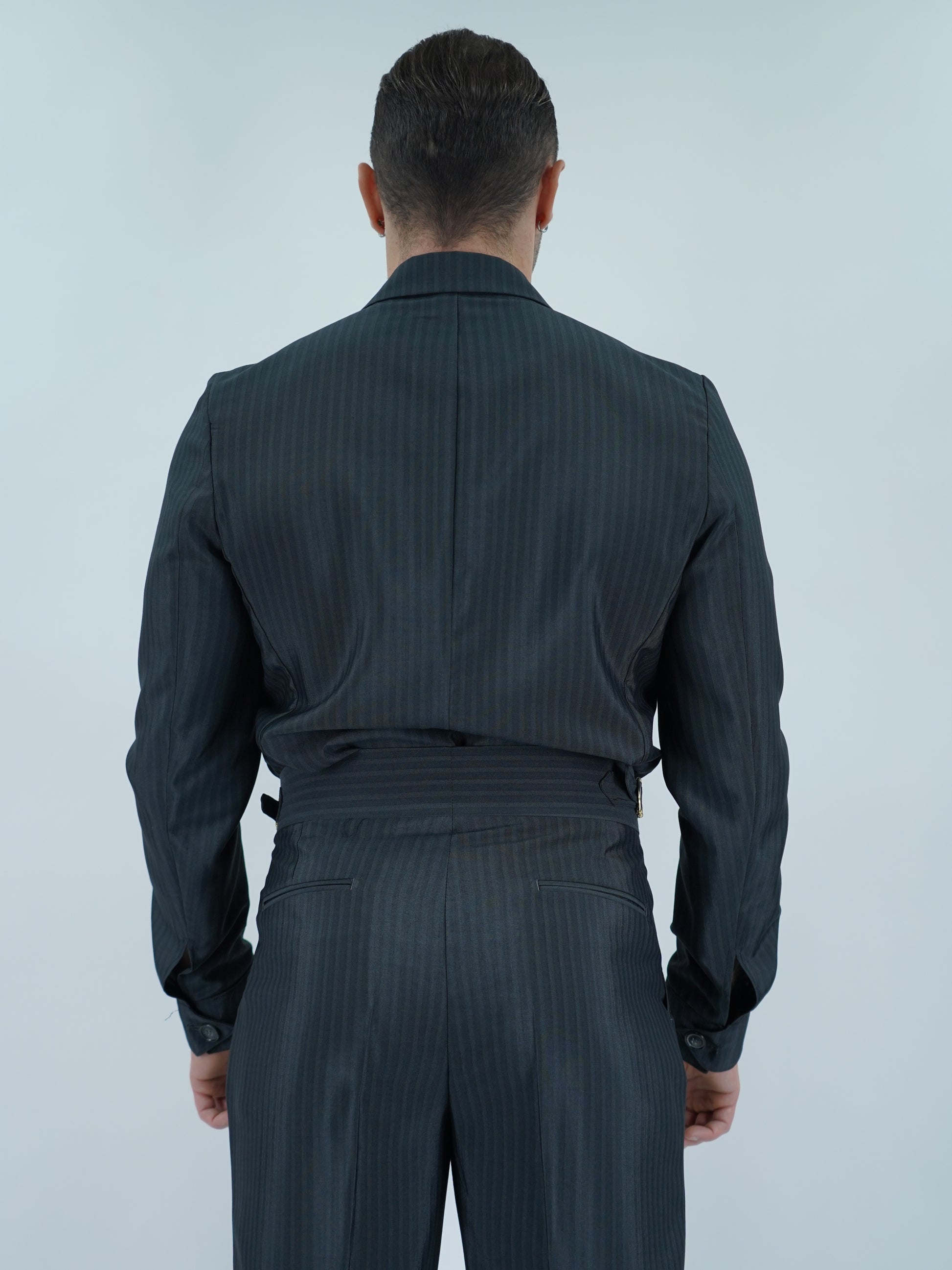 Giacca camicia doppiopetto petto napoli solaro nero