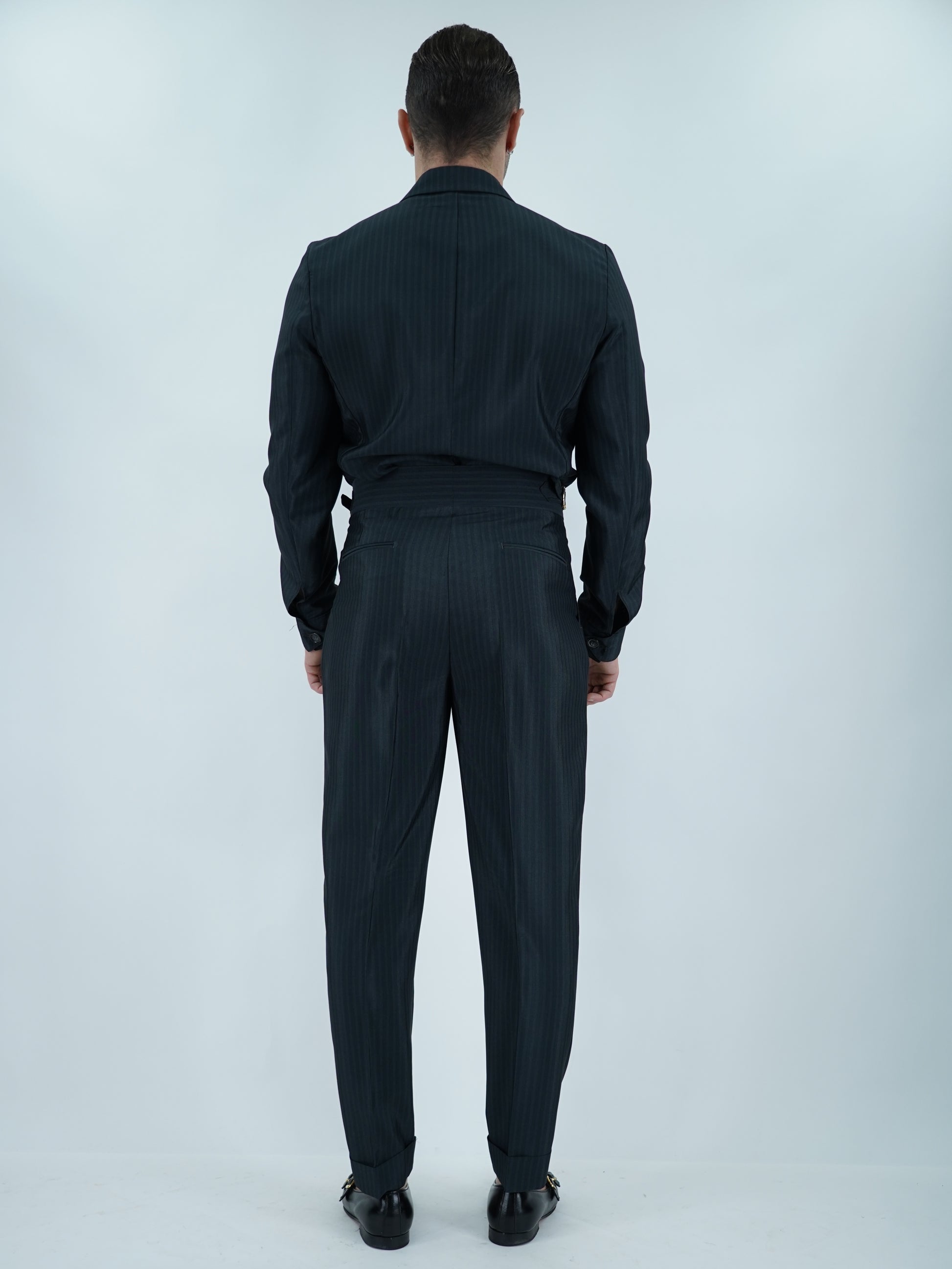 Giacca camicia doppiopetto petto napoli solaro nero