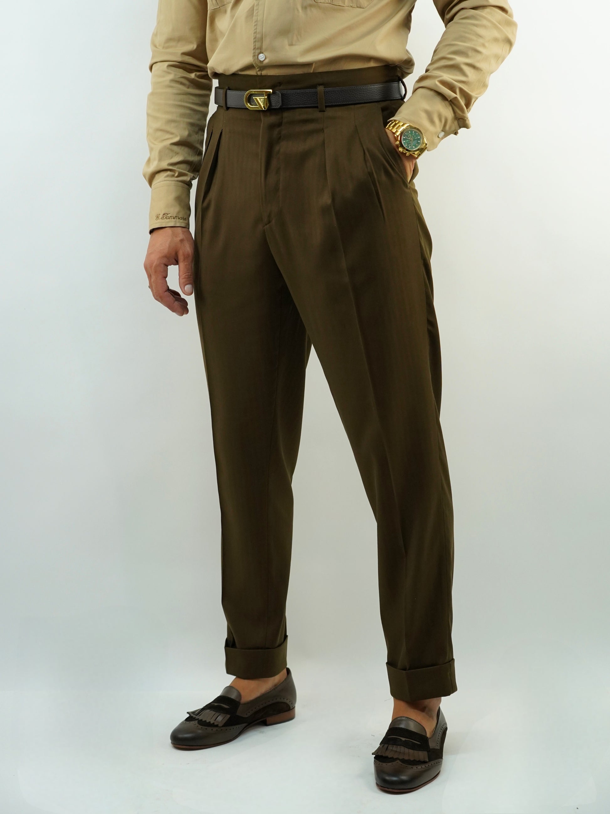 Abito Extensive doppiopetto petto a lancia colore cubano