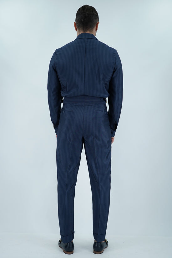 Giacca camicia doppiopetto petto napoli solaro blu