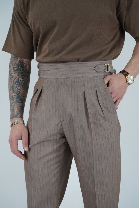 Gurkha biforcato moro gessato con fibbie stringenti laterali