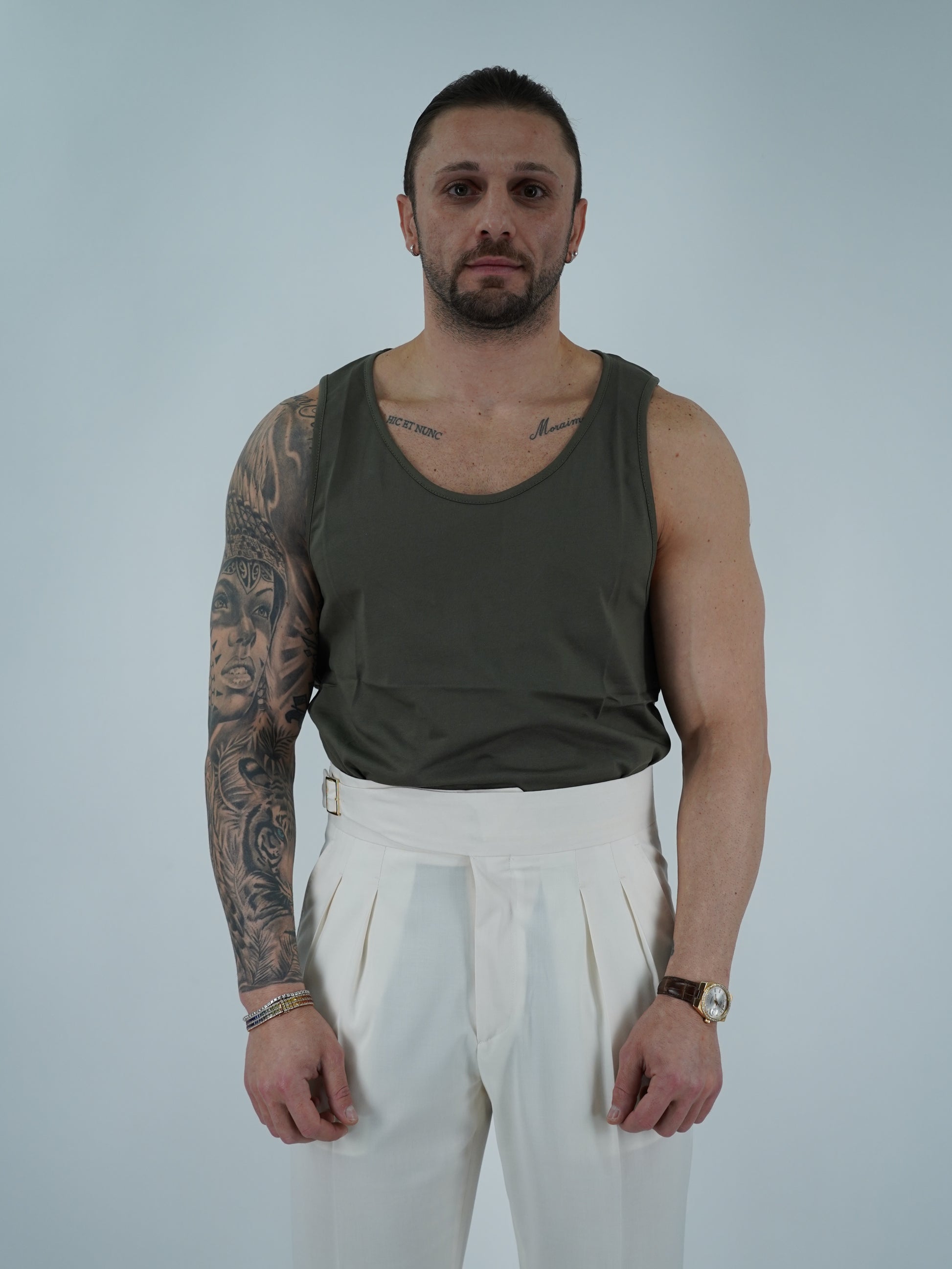 Canotta Napoli verde militare