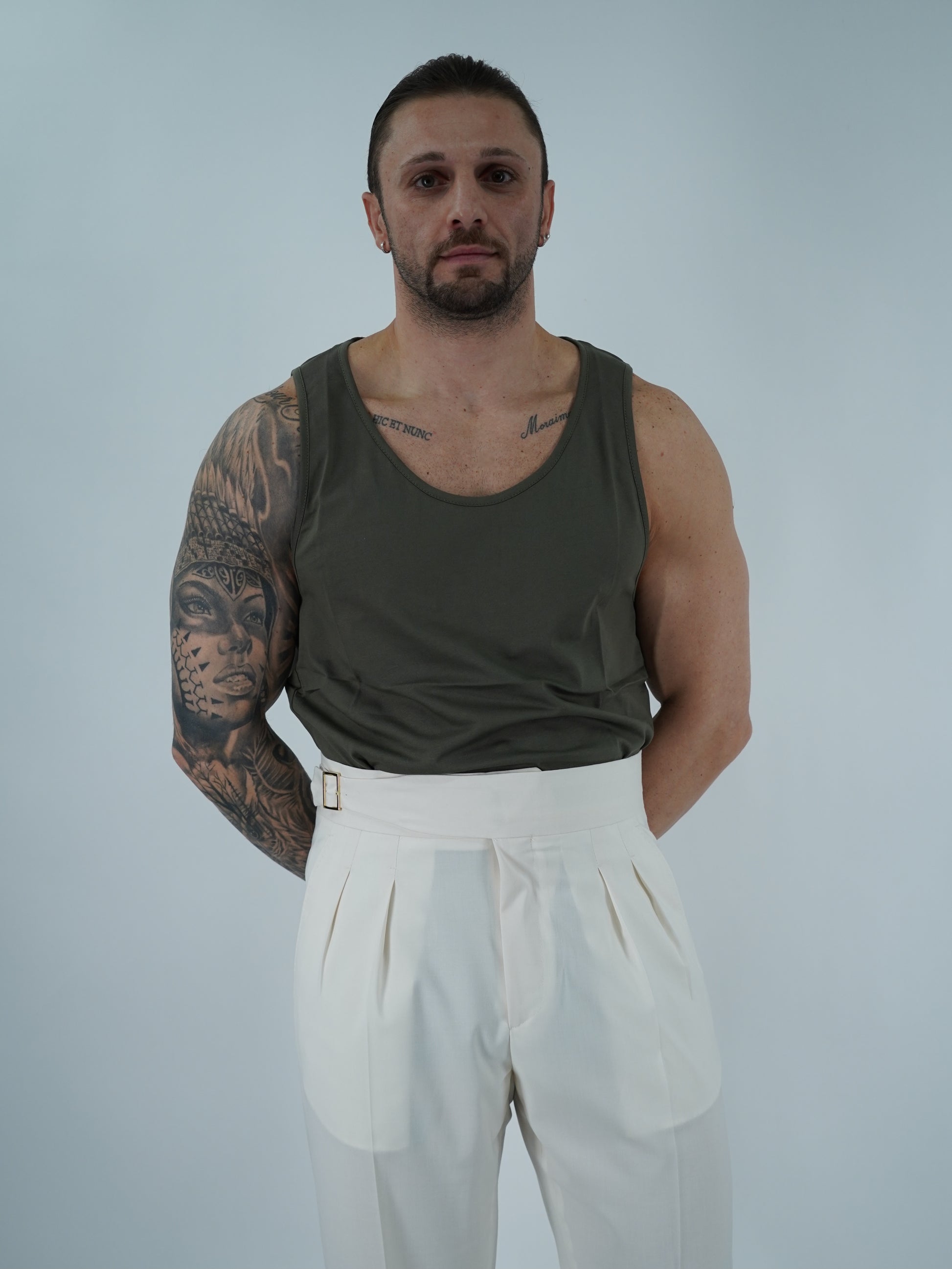 Canotta Napoli verde militare