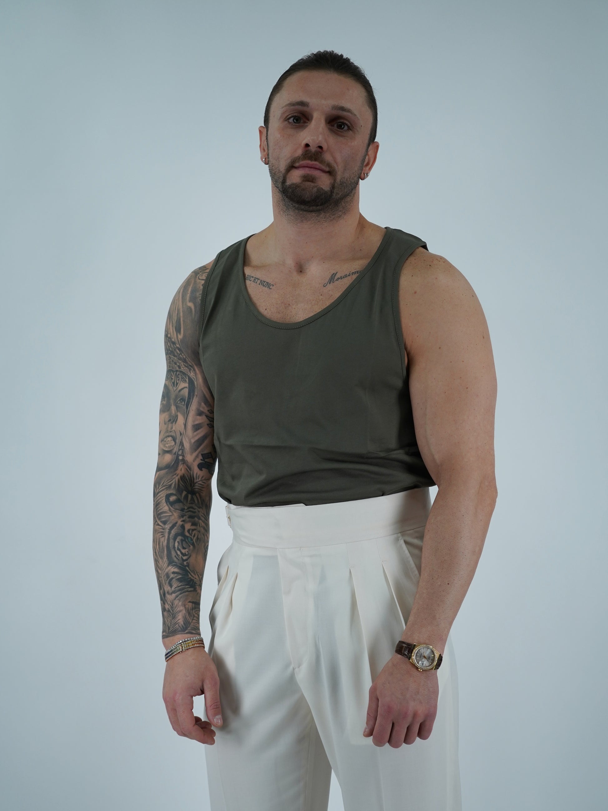 Canotta Napoli verde militare