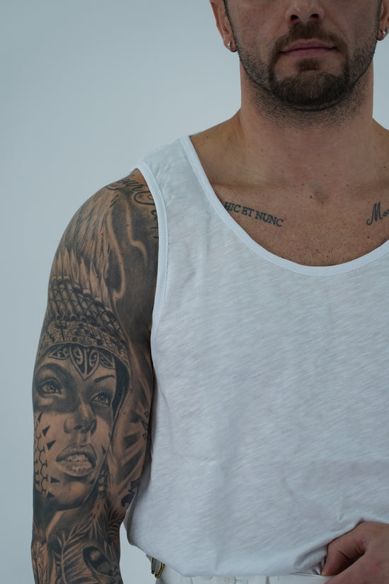 Canotta Napoli bianca