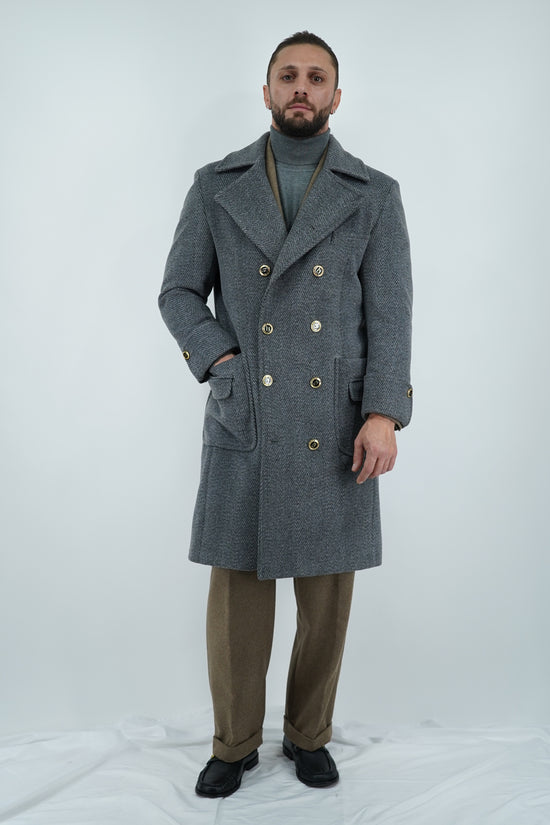 Cappotto Chesterfield Spigato Grigio Scuro