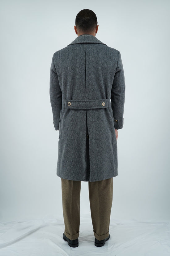 Cappotto Chesterfield Spigato Grigio Scuro