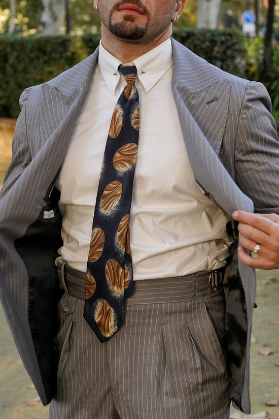 Abito Extensive monopetto petto a lancia gessato grigio