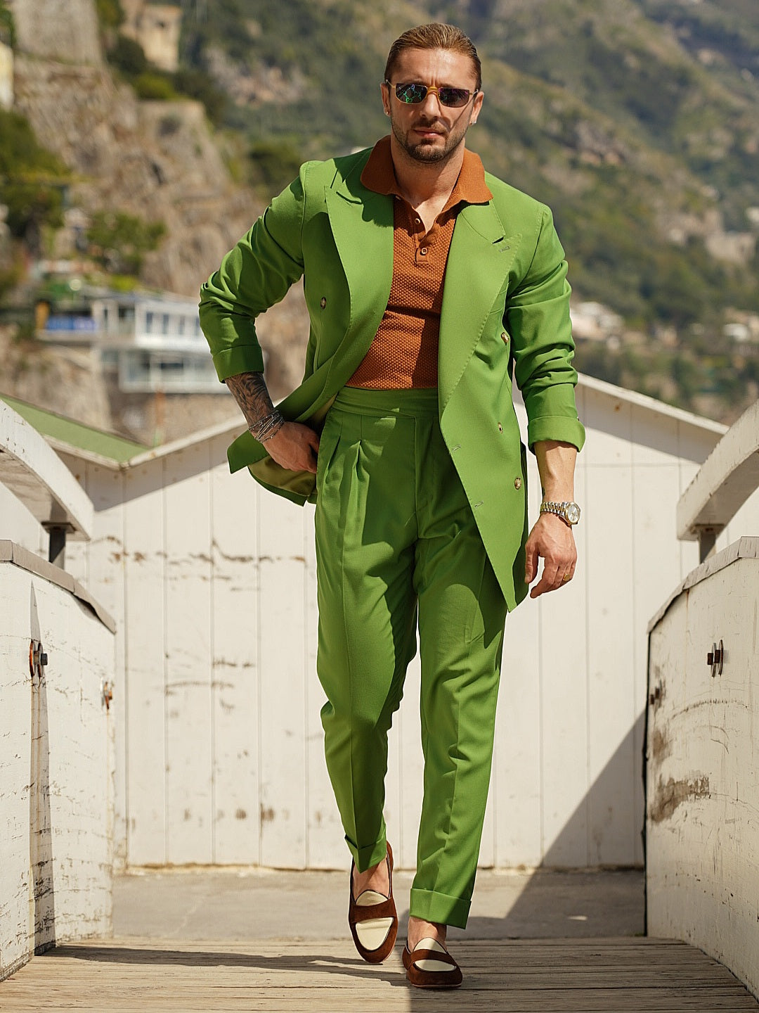 Abito Extensive Doppiopetto verde trifoglio