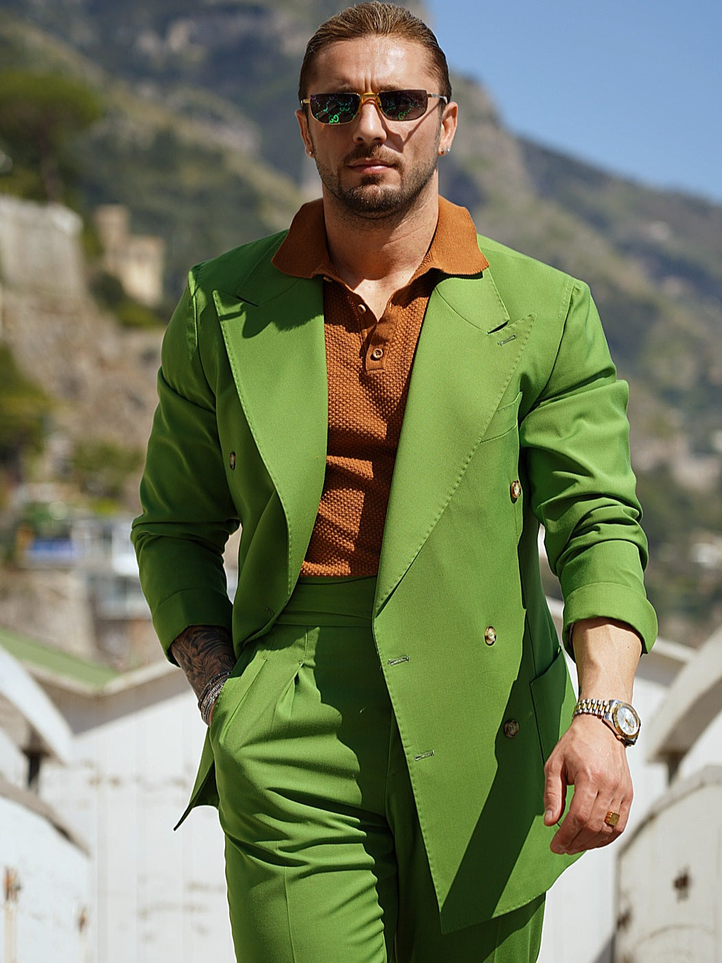 Abito Extensive Doppiopetto verde trifoglio