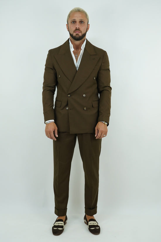 Abito Extensive doppiopetto petto a lancia colore cubano