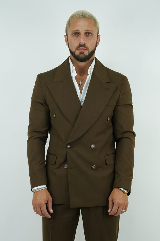 Abito Extensive doppiopetto petto a lancia colore cubano