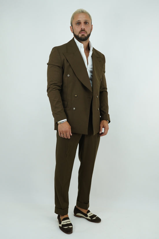 Abito Extensive doppiopetto petto a lancia colore cubano