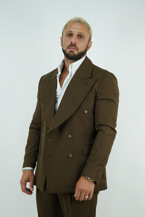 Abito Extensive doppiopetto petto a lancia colore cubano