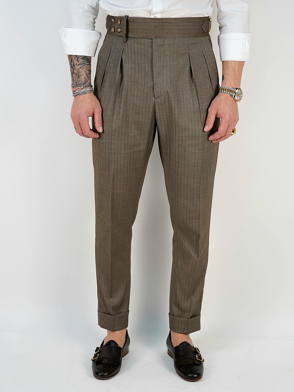 Abito Extensive doppiopetto petto a lancia moro