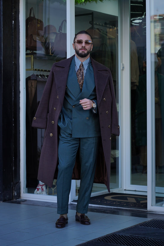 Cappotto Chesterfield Spigato Testa di Moro