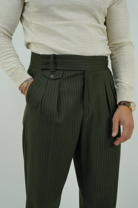 Gurkha elegant gessato verde