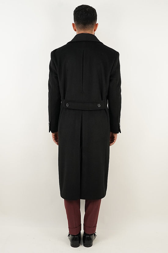 Cappotto Chesterfield Spigato Nero