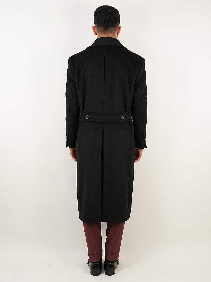 Cappotto Chesterfield Spigato Nero