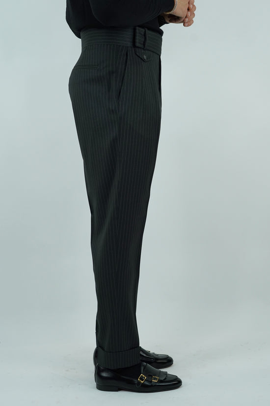 Abito Extensive doppiopetto petto a lancia gessato grigio scuro