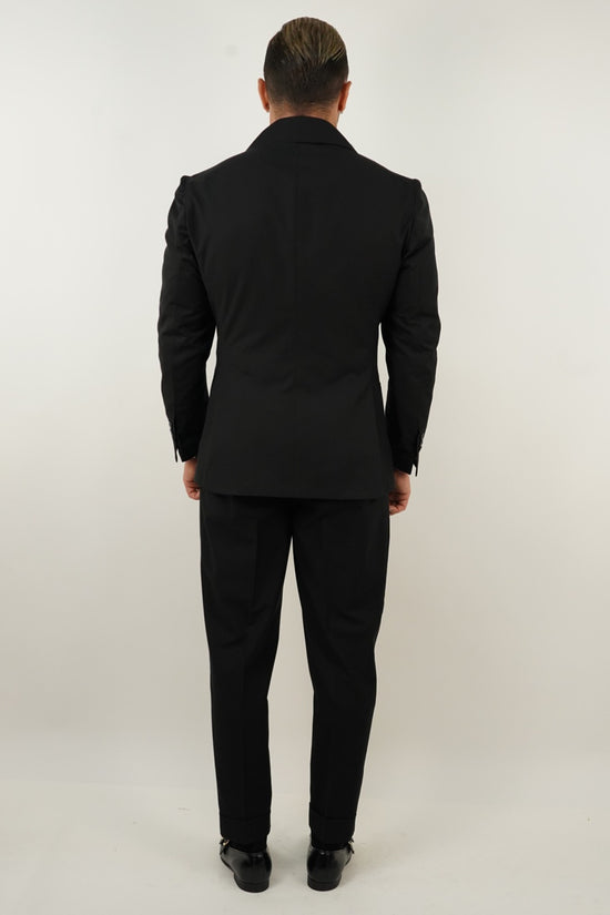 Abito Extensive doppiopetto petto a lancia corvino