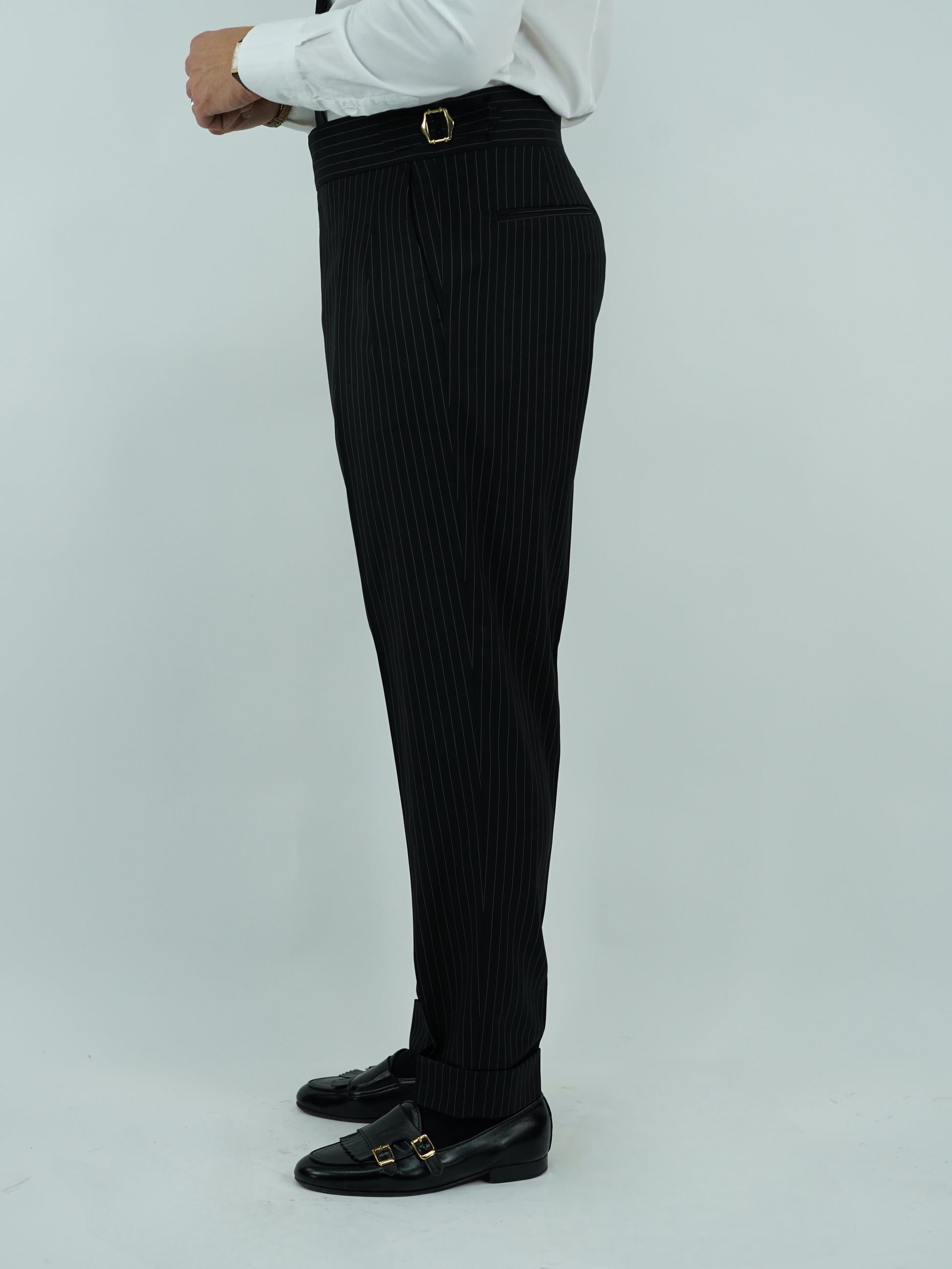 Gurkha elegant gessato nero