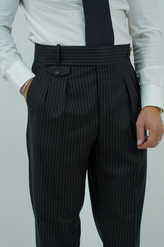 Gurkha elegant gessato nero