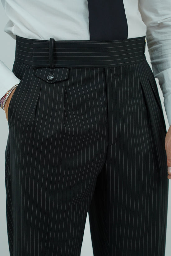 Gurkha elegant gessato nero