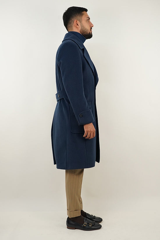 Cappotto Chesterfield Spigato Zaffiro