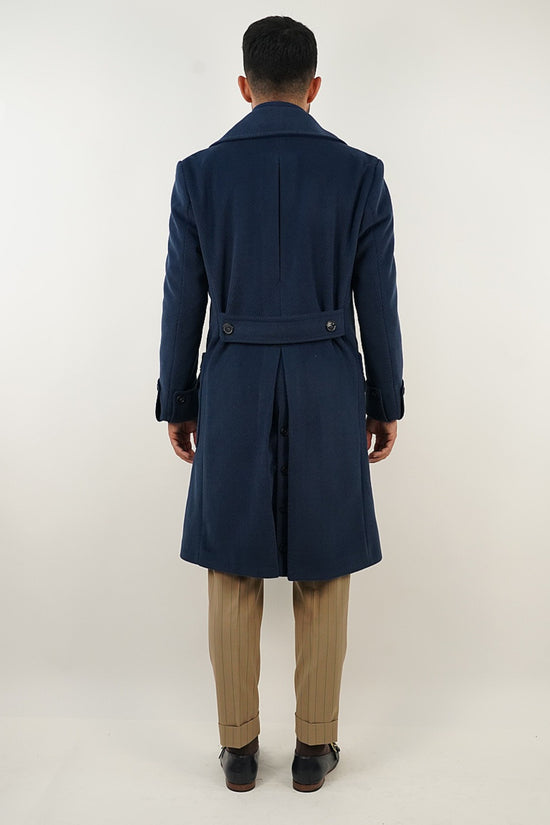 Cappotto Chesterfield Spigato Zaffiro