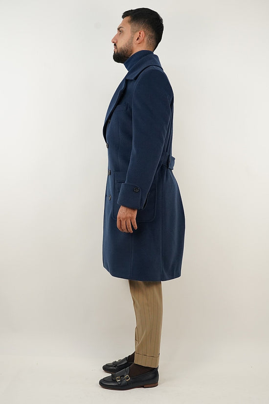 Cappotto Chesterfield Spigato Zaffiro