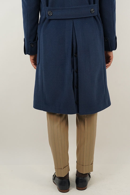 Cappotto Chesterfield Spigato Zaffiro