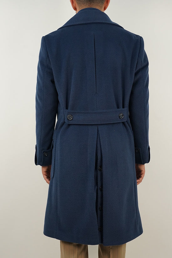 Cappotto Chesterfield Spigato Zaffiro