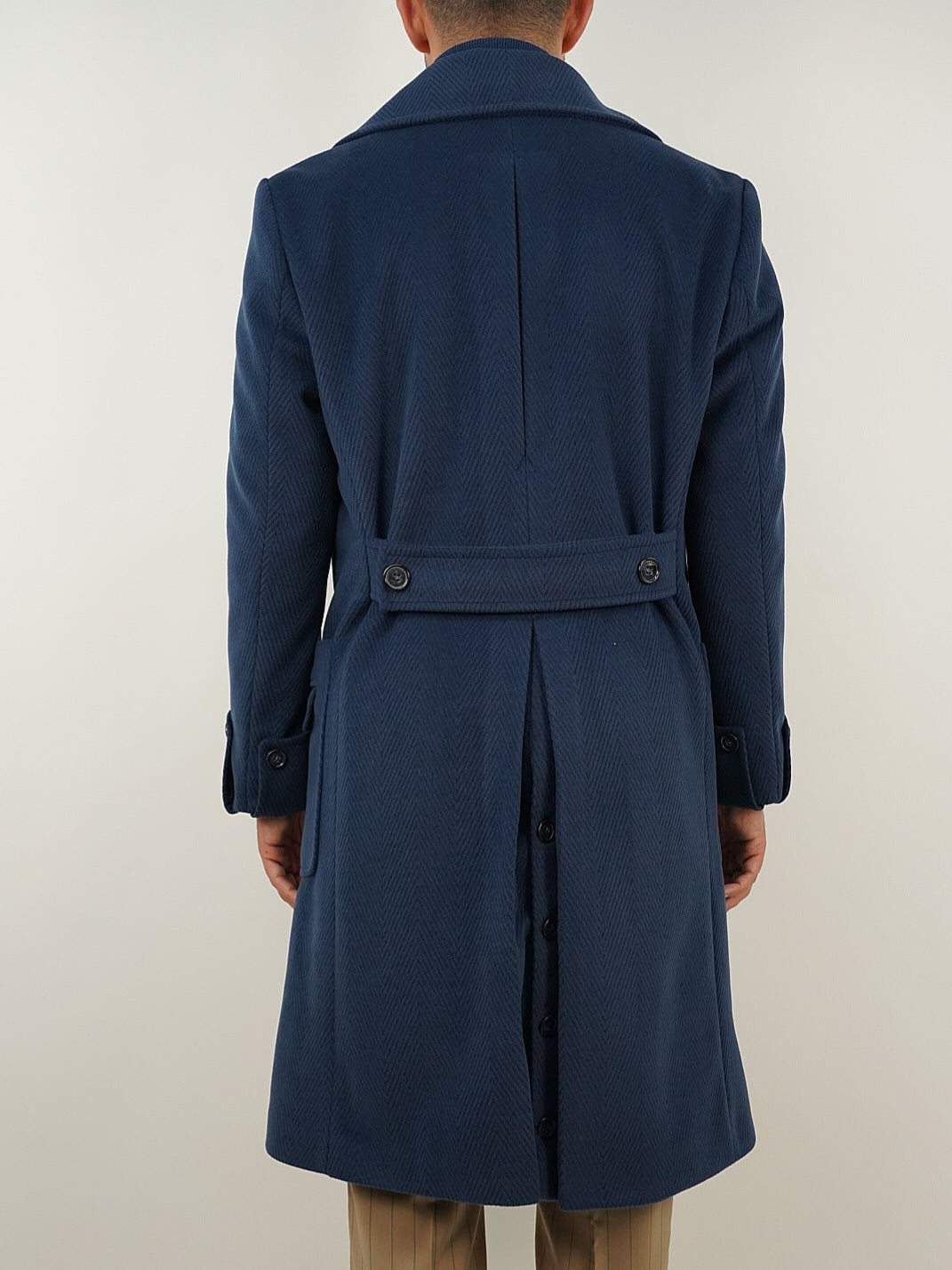 Cappotto Chesterfield Spigato Zaffiro