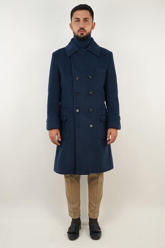 Cappotto Chesterfield Spigato Zaffiro