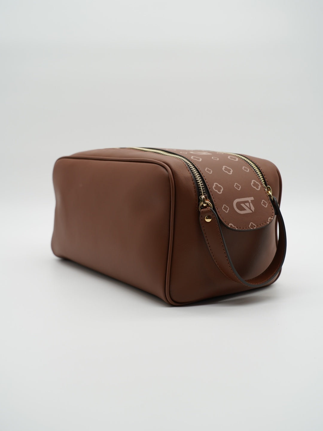 Beauty case monogram cuoio