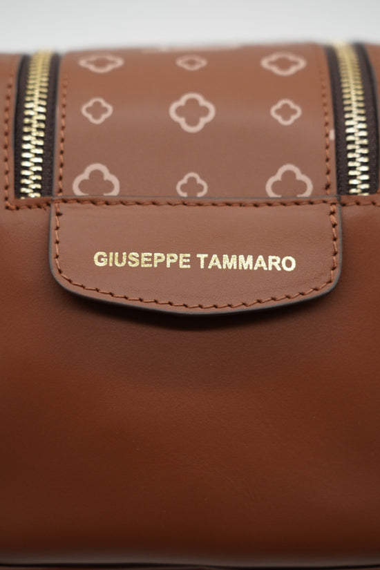 Beauty case monogram cuoio