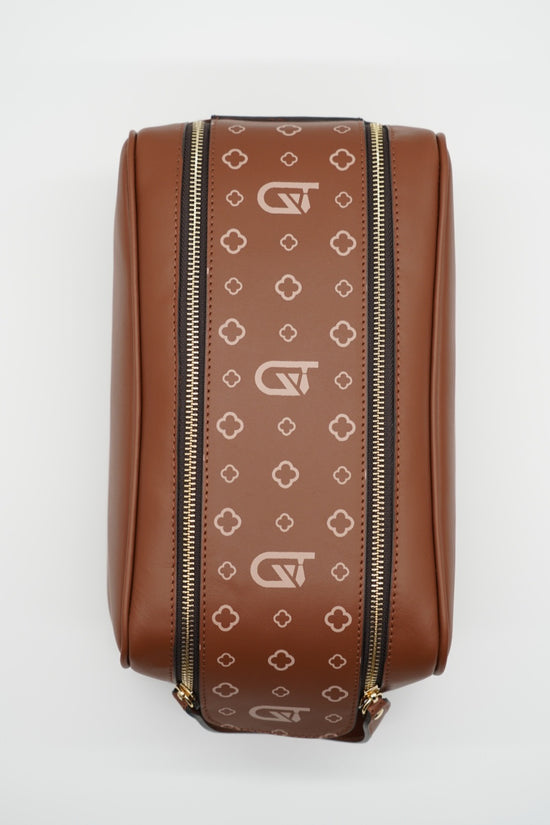 Beauty case monogram cuoio
