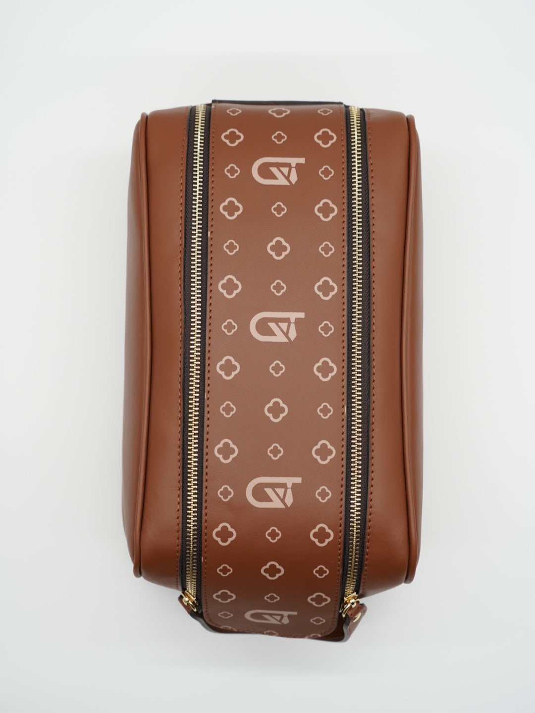 Beauty case monogram cuoio