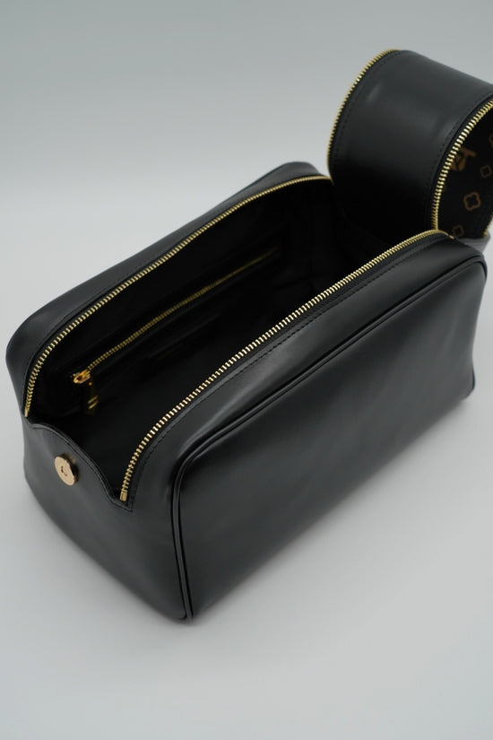 Beauty case monogram nero
