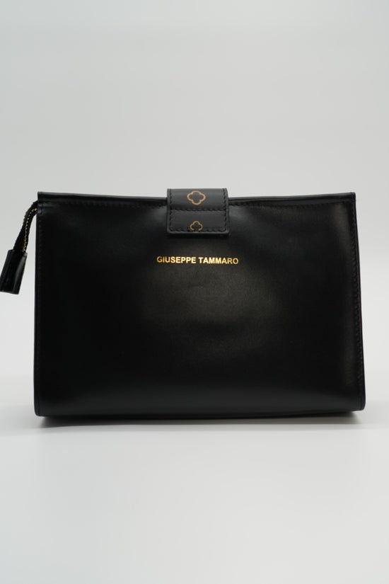 Pochette monogram nera