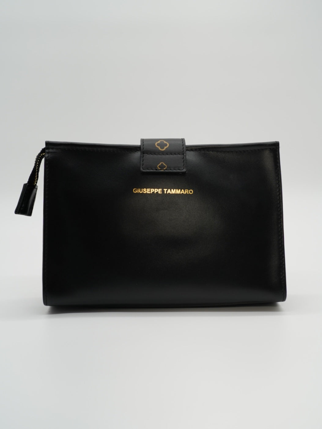 Pochette monogram nera